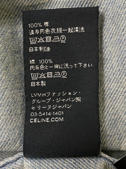 【中古品】【メンズ】 CELINE セリーヌ 255U 2T30 D7VS LS DENIM SHIRT ロングスリーブ デニムシャツ 141-250303-AS-21-min サイズ：XL カラー：ライトインディゴ 万代Net店