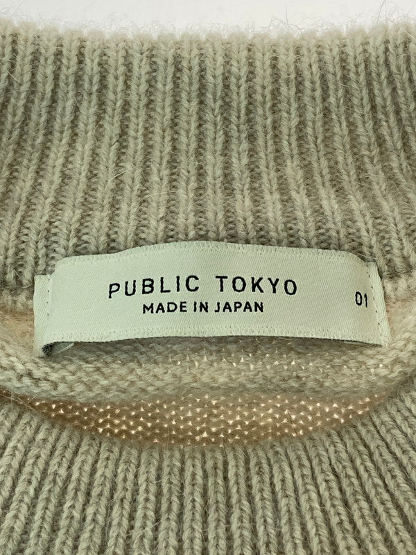 【中古品】【メンズ】 PUBLIC TOKYO パブリック トウキョウ 608430001 モックネックセーター ニット 140-250304-AS-21-min サイズ：1 カラー：ベージュ 万代Net店