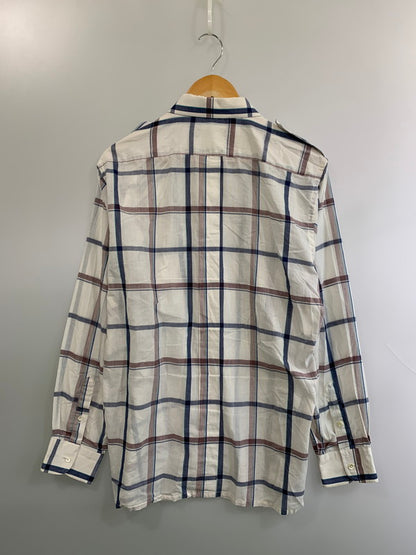 【中古品】【メンズ】 CHRISTIAN DIOR クリスチャンディオール LS SHIRT ロングスリーブシャツ チェックシャツ 長袖シャツ 146-260611-kt-01-min サイズ：L カラー：ホワイト系 万代Net店