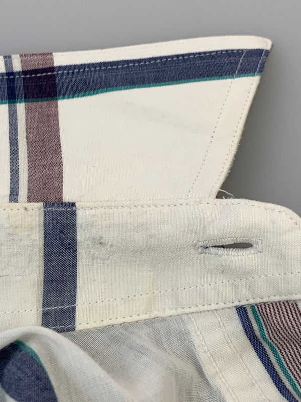 【中古品】【メンズ】 CHRISTIAN DIOR クリスチャンディオール LS SHIRT ロングスリーブシャツ チェックシャツ 長袖シャツ 146-260611-kt-01-min サイズ：L カラー：ホワイト系 万代Net店