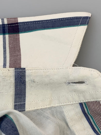 【中古品】【メンズ】 CHRISTIAN DIOR クリスチャンディオール LS SHIRT ロングスリーブシャツ チェックシャツ 長袖シャツ 146-260611-kt-01-min サイズ：L カラー：ホワイト系 万代Net店