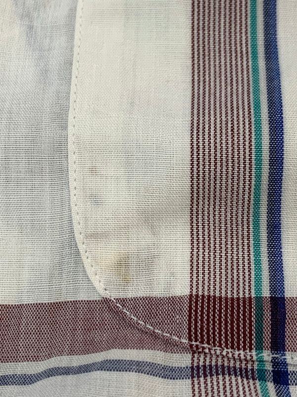 【中古品】【メンズ】 CHRISTIAN DIOR クリスチャンディオール LS SHIRT ロングスリーブシャツ チェックシャツ 長袖シャツ 146-260611-kt-01-min サイズ：L カラー：ホワイト系 万代Net店