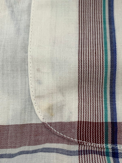 【中古品】【メンズ】 CHRISTIAN DIOR クリスチャンディオール LS SHIRT ロングスリーブシャツ チェックシャツ 長袖シャツ 146-260611-kt-01-min サイズ：L カラー：ホワイト系 万代Net店