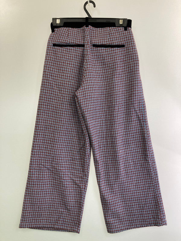 【中古品】【メンズ】 GRAMB CHECK PANTS グラム ウール混 チェックパンツ ボトムス 153-250318-yn-13-min サイズ：M カラー：ボルドー/ライトブルー 万代Net店