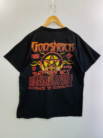【現状渡し品】【メンズ】 LOGO ATHLETIC ロゴアスレチック GOD SMACK 2001 TOUR TEE ショートスリーブ 146-250308-AS-12-min サイズ：L カラー：ブラック 万代Net店