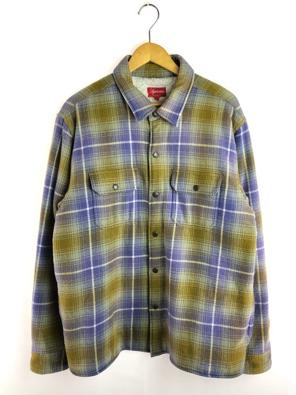 【中古品】【メンズ】 Supreme シュプリーム 22AW SHEARLING LINED FLANNEL SHIRT 22秋冬 シアリング ライニング フランネル シャツ 149-251109-rt-02-tag サイズ：L カラー：マルチカラー 万代Net店