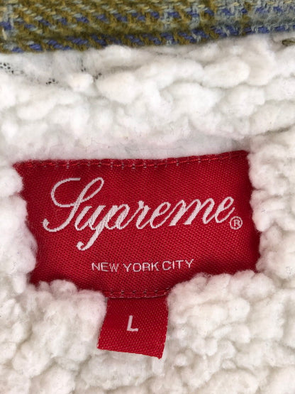 【中古品】【メンズ】 Supreme シュプリーム 22AW SHEARLING LINED FLANNEL SHIRT 22秋冬 シアリング ライニング フランネル シャツ 149-251109-rt-02-tag サイズ：L カラー：マルチカラー 万代Net店
