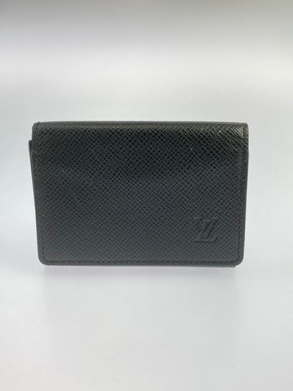 【中古品】【メンズ/レディース】 LOUIS VUITTON M30922 CA4164 タイガ アンヴェロップ・カルト・ドゥ・ヴィジット 名刺入れ カードケース 179-250318-jt-01-min カラー：ブラック 万代Net店