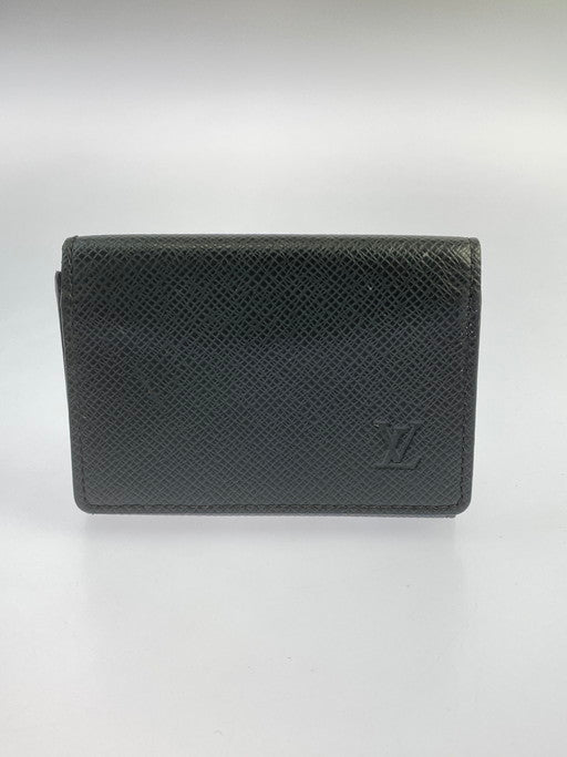 【中古品】【メンズ/レディース】 LOUIS VUITTON M30922 CA4164 タイガ アンヴェロップ・カルト・ドゥ・ヴィジット 名刺入れ カードケース 179-250318-jt-01-min カラー：ブラック 万代Net店