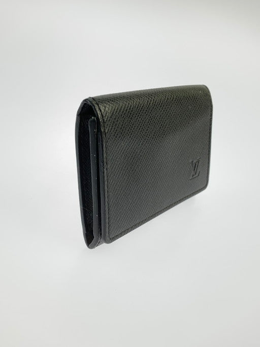 【中古品】【メンズ/レディース】 LOUIS VUITTON M30922 CA4164 タイガ アンヴェロップ・カルト・ドゥ・ヴィジット 名刺入れ カードケース 179-250318-jt-01-min カラー：ブラック 万代Net店