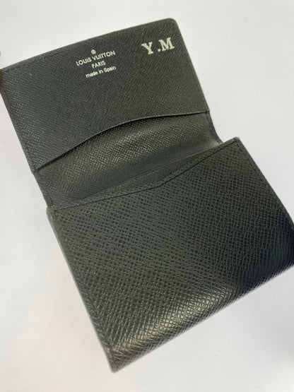 【中古品】【メンズ/レディース】 LOUIS VUITTON M30922 CA4164 タイガ アンヴェロップ・カルト・ドゥ・ヴィジット 名刺入れ カードケース 179-250318-jt-01-min カラー：ブラック 万代Net店