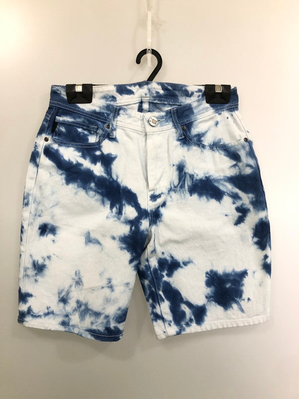 【中古品】【メンズ】 NBA エヌビーエー BLEACH DENIM SHORTS ブリーチ デニムショーツ メンズ ボトムス 157-260411-KS-28-min サイズ：76 カラー：ホワイト/ブルー 万代Net店