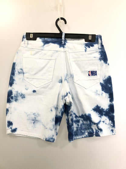 【中古品】【メンズ】 NBA エヌビーエー BLEACH DENIM SHORTS ブリーチ デニムショーツ メンズ ボトムス 157-260411-KS-28-min サイズ：76 カラー：ホワイト/ブルー 万代Net店