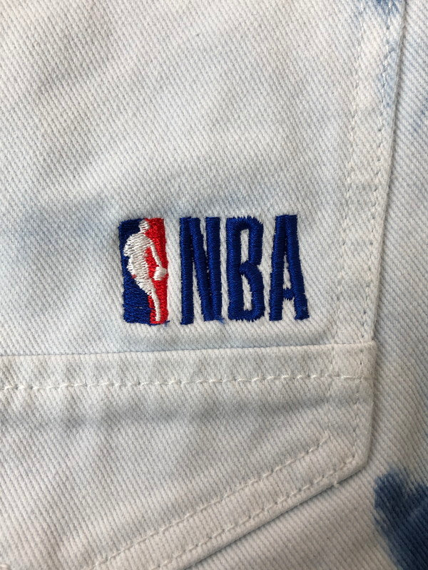 【中古品】【メンズ】 NBA エヌビーエー BLEACH DENIM SHORTS ブリーチ デニムショーツ メンズ ボトムス 157-260411-KS-28-min サイズ：76 カラー：ホワイト/ブルー 万代Net店