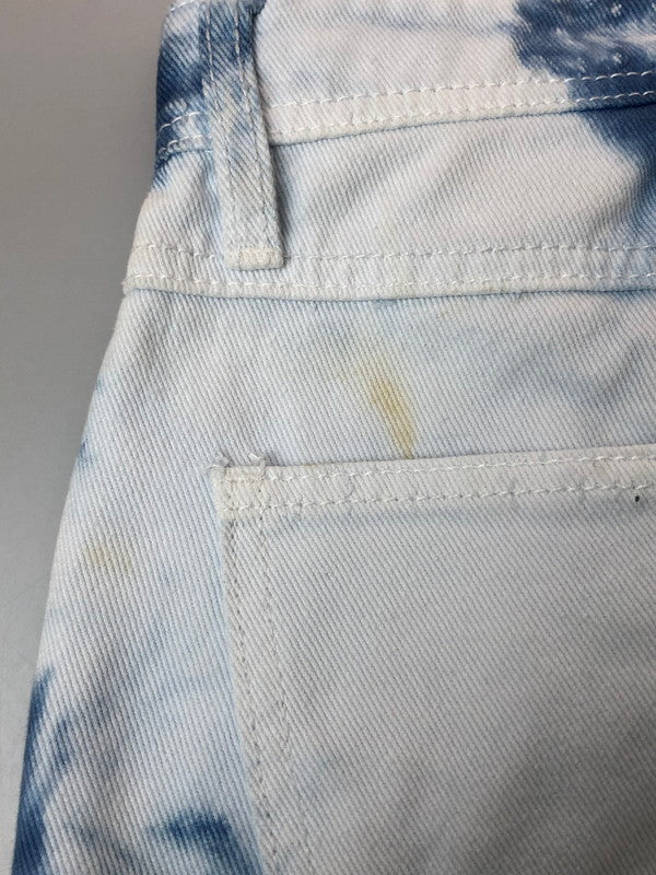 【中古品】【メンズ】 NBA エヌビーエー BLEACH DENIM SHORTS ブリーチ デニムショーツ メンズ ボトムス 157-260411-KS-28-min サイズ：76 カラー：ホワイト/ブルー 万代Net店