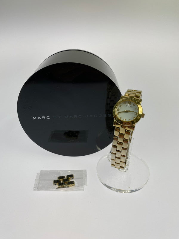 【中古品】【レディース】 MARC JACOBS マークジェイコブス MBM3057 クオーツ アナログ腕時計 198-250522-yn-06-min カラー：ゴールド 万代Net店