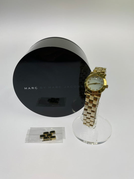 【中古品】【レディース】 MARC JACOBS マークジェイコブス MBM3057 クオーツ アナログ腕時計 198-250522-yn-06-min カラー：ゴールド 万代Net店