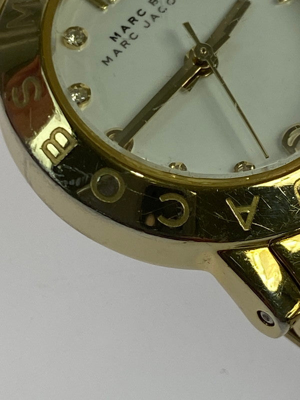 【中古品】【レディース】 MARC JACOBS マークジェイコブス MBM3057 クオーツ アナログ腕時計 198-250522-yn-06-min カラー：ゴールド 万代Net店
