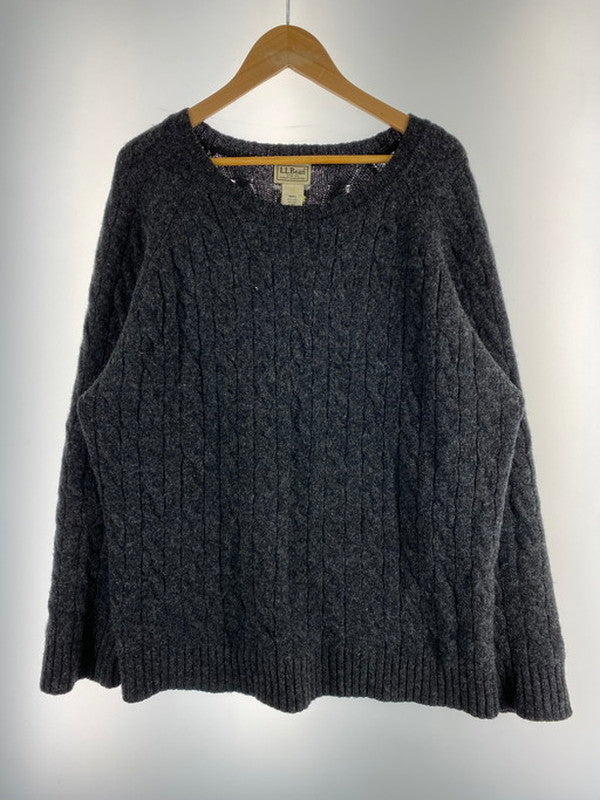 【現状渡し品】【メンズ】 WOOL KNIT ウール ニット セーター メンズ トップス 146-250321-em-33-min サイズ：L カラー：ダークグレー 万代Net店