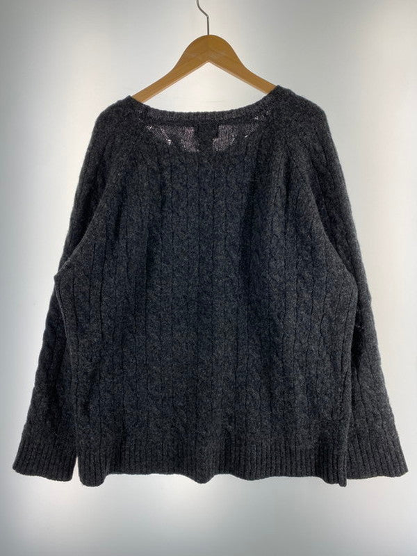 【現状渡し品】【メンズ】 WOOL KNIT ウール ニット セーター メンズ トップス 146-250321-em-33-min サイズ：L カラー：ダークグレー 万代Net店