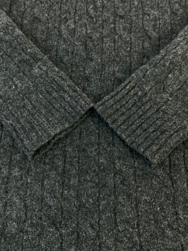 【現状渡し品】【メンズ】 WOOL KNIT ウール ニット セーター メンズ トップス 146-250321-em-33-min サイズ：L カラー：ダークグレー 万代Net店