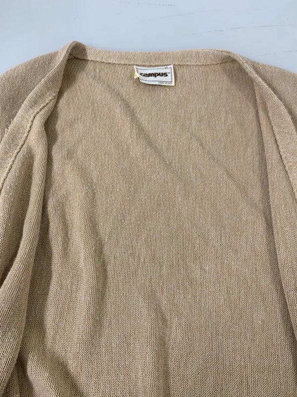 【中古品】【メンズ】 CAMPUS キャンパス 80-90'S 80-90年代 カーディガン トップス 146-260409-SH-26-min サイズ：XL カラー：キャメル 万代Net店