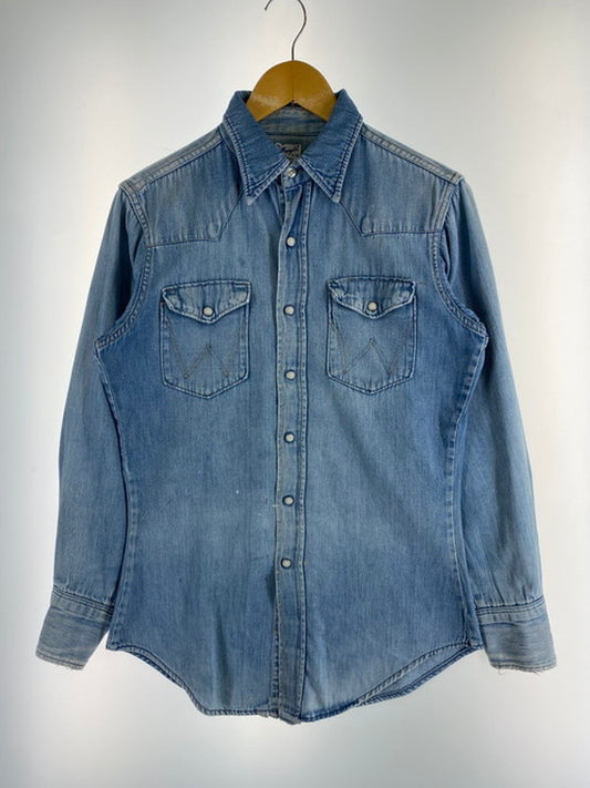 【現状渡し品】【メンズ】 Wrangler ラングラー 60S DENIM SHIRT 60年代 デニムシャツ 長袖 メンズ トップス 146-250321-em-34-min カラー：インディゴブルー 万代Net店