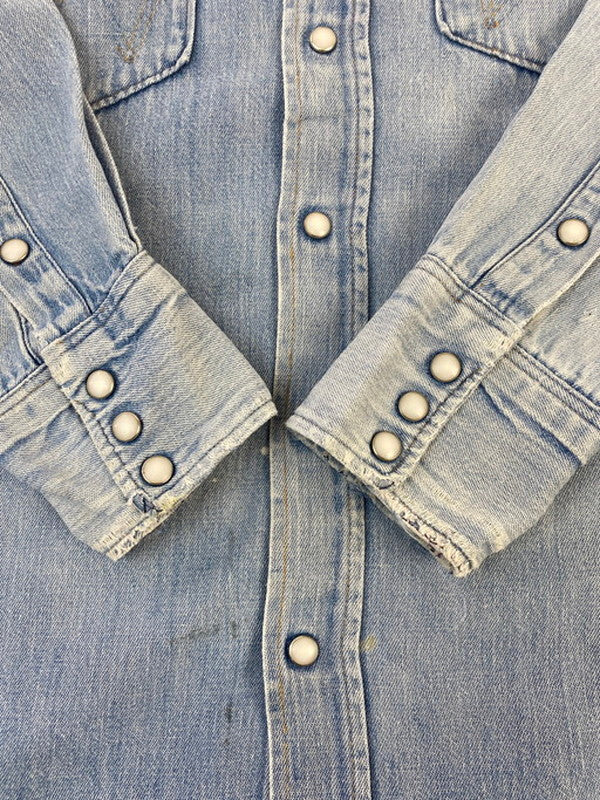 【現状渡し品】【メンズ】 60S DENIM SHIRT 60年代 デニムシャツ 長袖 メンズ トップス 146-250321-em-34-min カラー：インディゴブルー 万代Net店