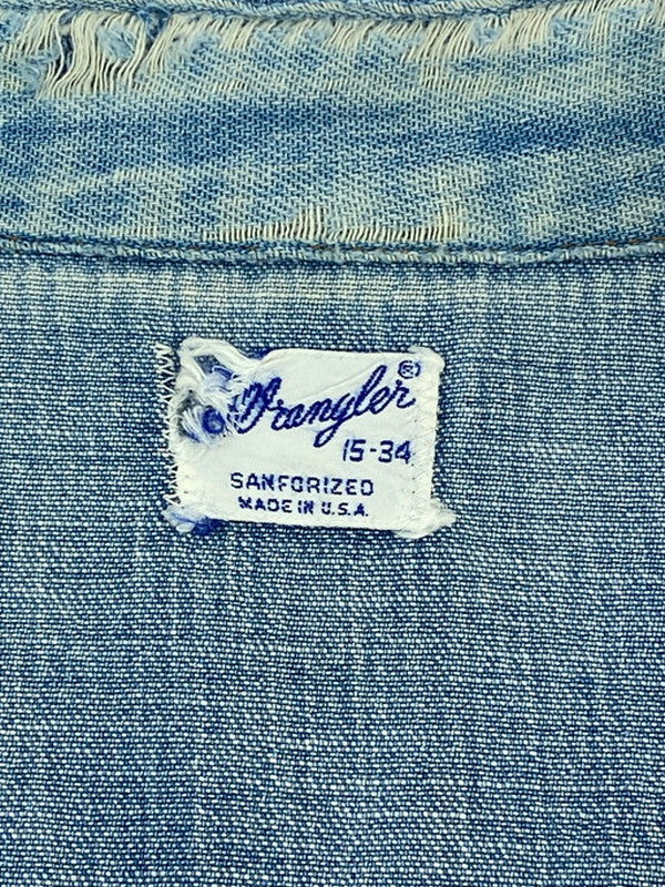 【現状渡し品】【メンズ】 60S DENIM SHIRT 60年代 デニムシャツ 長袖 メンズ トップス 146-250321-em-34-min カラー：インディゴブルー 万代Net店