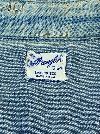 【現状渡し品】【メンズ】 60S DENIM SHIRT 60年代 デニムシャツ 長袖 メンズ トップス 146-250321-em-34-min カラー：インディゴブルー 万代Net店