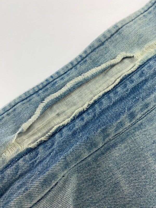 【現状渡し品】【メンズ】 60S DENIM SHIRT 60年代 デニムシャツ 長袖 メンズ トップス 146-250321-em-34-min カラー：インディゴブルー 万代Net店