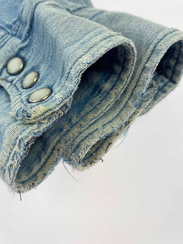 【現状渡し品】【メンズ】 60S DENIM SHIRT 60年代 デニムシャツ 長袖 メンズ トップス 146-250321-em-34-min カラー：インディゴブルー 万代Net店
