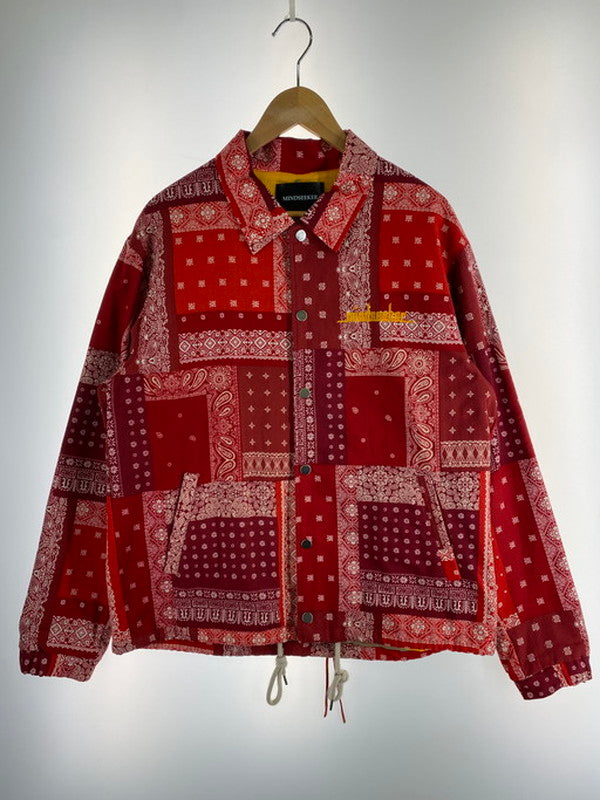 【中古美品】【メンズ】 MINDSEEKER マインドシーカーBANDANA COACH JACKET MS-19AW-JKT07 バンダナ コーチジャケット メンズ アウター 142-250321-em-26-min サイズ：Ｍ カラー：レッド 万代Net店