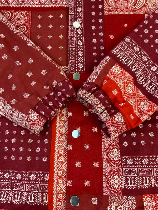 【中古美品】【メンズ】 MINDSEEKER マインドシーカーBANDANA COACH JACKET MS-19AW-JKT07 バンダナ コーチジャケット メンズ アウター 142-250321-em-26-min サイズ：Ｍ カラー：レッド 万代Net店