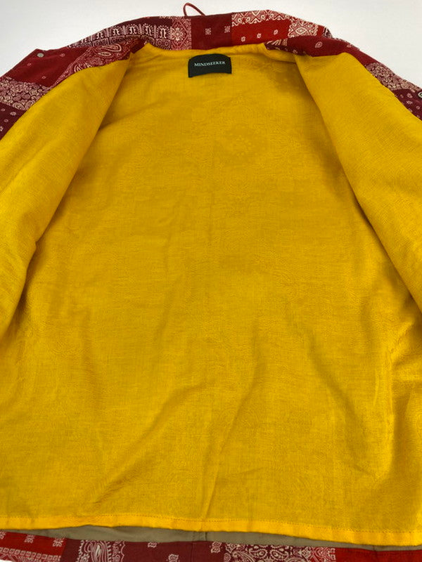 【中古美品】【メンズ】 MINDSEEKER マインドシーカーBANDANA COACH JACKET MS-19AW-JKT07 バンダナ コーチジャケット メンズ アウター 142-250321-em-26-min サイズ：Ｍ カラー：レッド 万代Net店