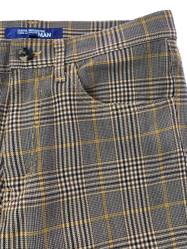 【中古品】【メンズ】 JUNYA WATANABE COMME DES GARCONS MAN ジュンヤ ワタナベ・コム デ ギャルソン 00's WOOL CHECK PANT WN-P015 151-260523-rt-15-tagh サイズ：M カラー：ブラウン系 万代Net店