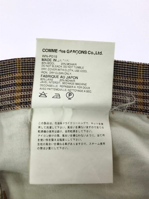 【中古品】【メンズ】 JUNYA WATANABE COMME DES GARCONS MAN ジュンヤ ワタナベ・コム デ ギャルソン 00's WOOL CHECK PANT WN-P015 151-260523-rt-15-tagh サイズ：M カラー：ブラウン系 万代Net店