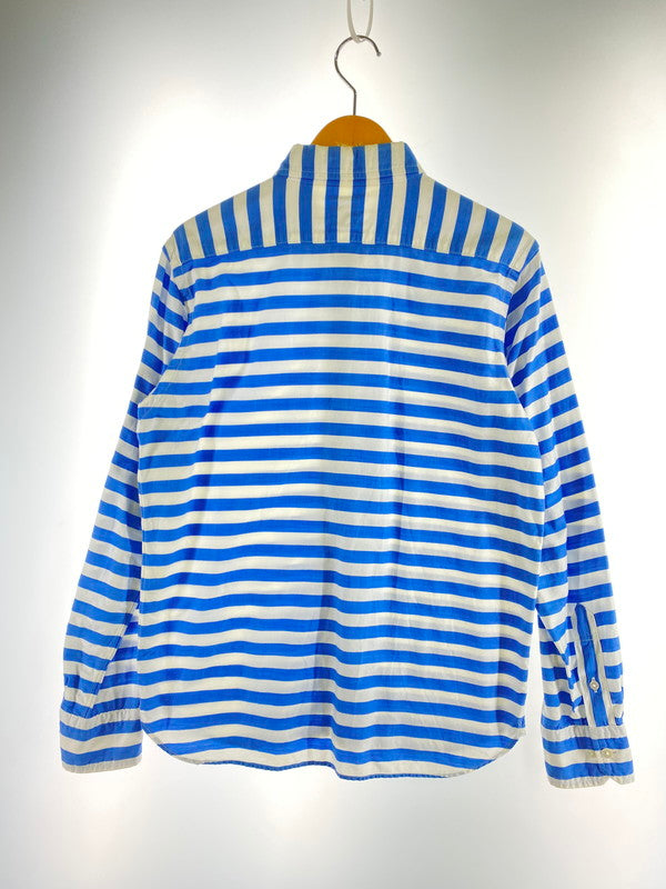 【中古品】【メンズ】 BRU NA BOINNE ブルーナボイン STRIPE SHIRT ストライプシャツ メンズ 長袖シャツ トップス 146-260410-KS-14-min サイズ：不明 カラー：ホワイト/ブルー 万代Net店