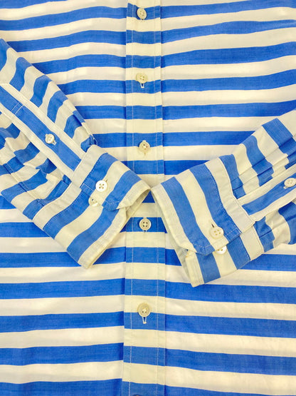 【中古品】【メンズ】 BRU NA BOINNE ブルーナボイン STRIPE SHIRT ストライプシャツ メンズ 長袖シャツ トップス 146-260410-KS-14-min サイズ：不明 カラー：ホワイト/ブルー 万代Net店