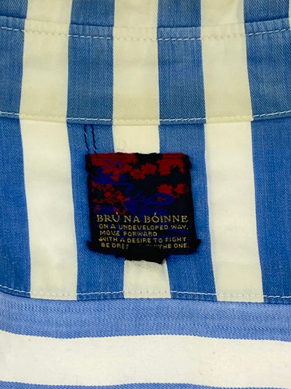 【中古品】【メンズ】 BRU NA BOINNE ブルーナボイン STRIPE SHIRT ストライプシャツ メンズ 長袖シャツ トップス 146-260410-KS-14-min サイズ：不明 カラー：ホワイト/ブルー 万代Net店