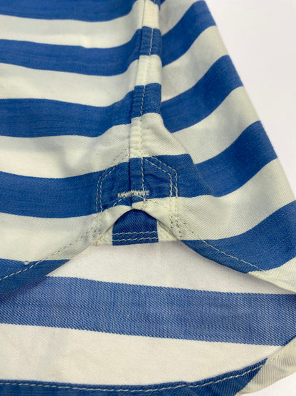 【中古品】【メンズ】 BRU NA BOINNE ブルーナボイン STRIPE SHIRT ストライプシャツ メンズ 長袖シャツ トップス 146-260410-KS-14-min サイズ：不明 カラー：ホワイト/ブルー 万代Net店