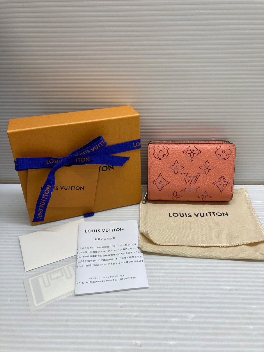 【中古品】【レディース】 LOUIS VUITTON ルイ・ヴィトン M81419 マヒナ ポルトフォイユ クレア 二つ折り 財布 179-250623-cn-3-min カラー：ピンク系 万代Net店