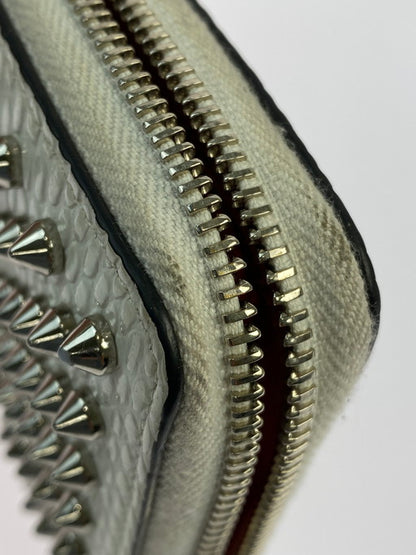 【LIFTる。景品】【中古品】【メンズ/レディース】 Christian Louboutin クリスチャンルブタン 3205076 PANETTONE WALLET パネトーネ ウォレット ラウンドウォレット 長財布 181-250331-em-03-min カラー：ホワイト系 万代Net店