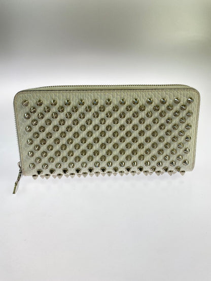 【LIFTる。景品】【中古品】【メンズ/レディース】 Christian Louboutin クリスチャンルブタン 3205076 PANETTONE WALLET パネトーネ ウォレット ラウンドウォレット 長財布 181-250331-em-03-min カラー：ホワイト系 万代Net店