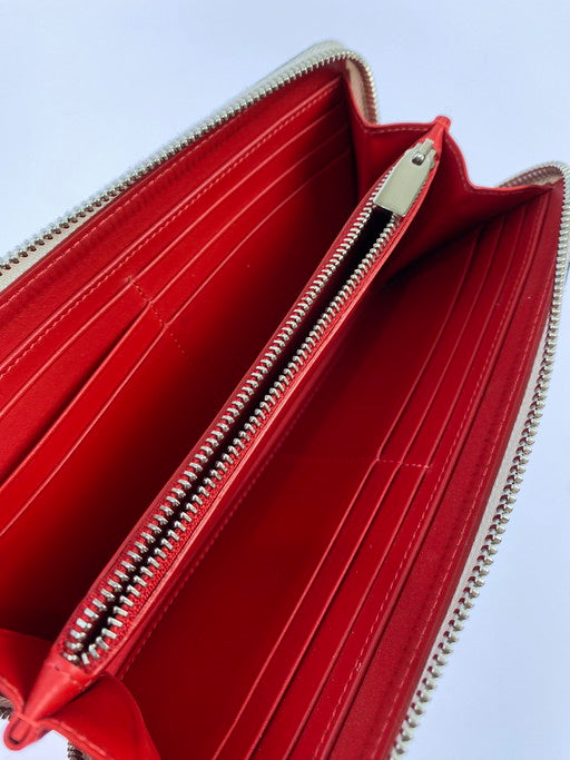 【LIFTる。景品】【中古品】【メンズ/レディース】 Christian Louboutin クリスチャンルブタン 3205076 PANETTONE WALLET パネトーネ ウォレット ラウンドウォレット 長財布 181-250331-em-03-min カラー：ホワイト系 万代Net店