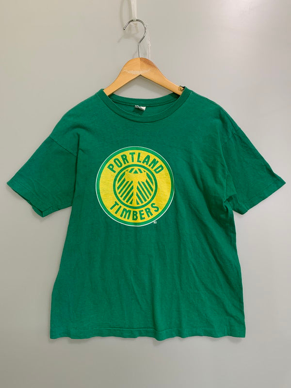 【中古品】【メンズ】 Champion チャンピオン 70S PORTLAND TIMBERS TEE 70年代 ポートランド ティンバーズ Tシャツ メンズ トップス 半袖 146-250324-em-06-min サイズ：L カラー：グリーン 万代Net店