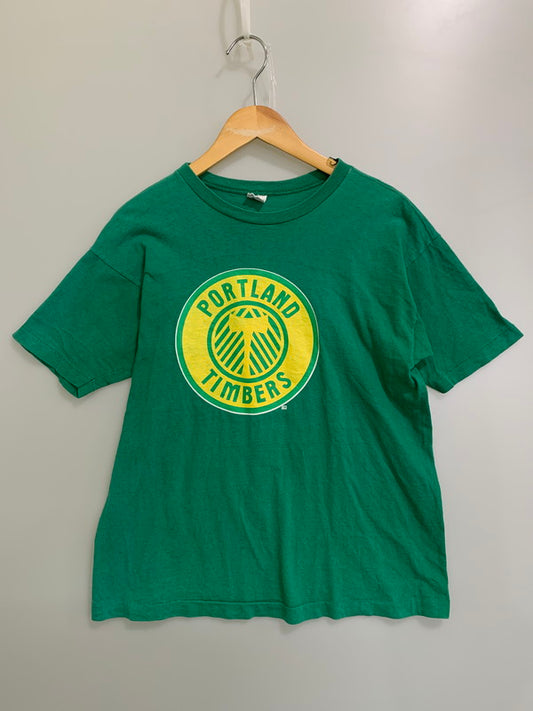 【中古品】【メンズ】 Champion チャンピオン 70S PORTLAND TIMBERS TEE 70年代 ポートランド ティンバーズ Tシャツ メンズ トップス 半袖 146-250324-em-06-min サイズ：L カラー：グリーン 万代Net店