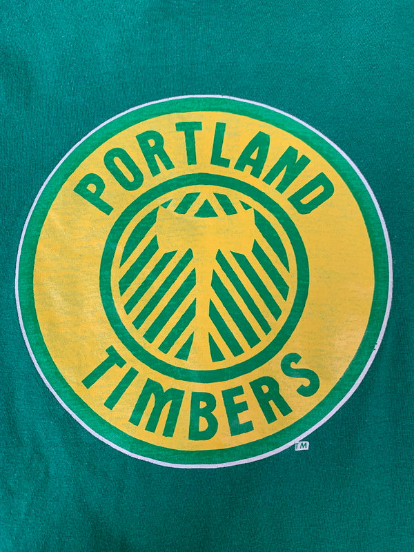【中古品】【メンズ】 Champion チャンピオン 70S PORTLAND TIMBERS TEE 70年代 ポートランド ティンバーズ Tシャツ メンズ トップス 半袖 146-250324-em-06-min サイズ：L カラー：グリーン 万代Net店