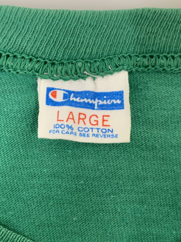 【中古品】【メンズ】 Champion チャンピオン 70S PORTLAND TIMBERS TEE 70年代 ポートランド ティンバーズ Tシャツ メンズ トップス 半袖 146-250324-em-06-min サイズ：L カラー：グリーン 万代Net店