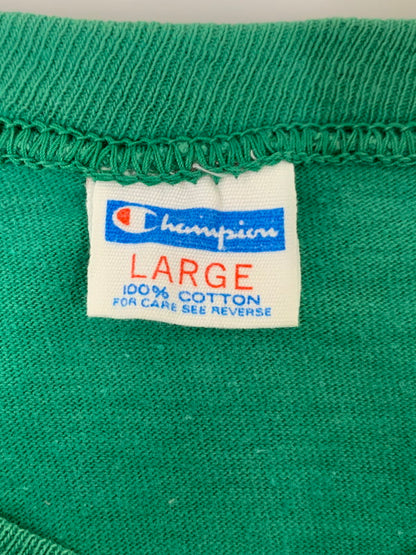 【中古品】【メンズ】 Champion チャンピオン 70S PORTLAND TIMBERS TEE 70年代 ポートランド ティンバーズ Tシャツ メンズ トップス 半袖 146-250324-em-06-min サイズ：L カラー：グリーン 万代Net店